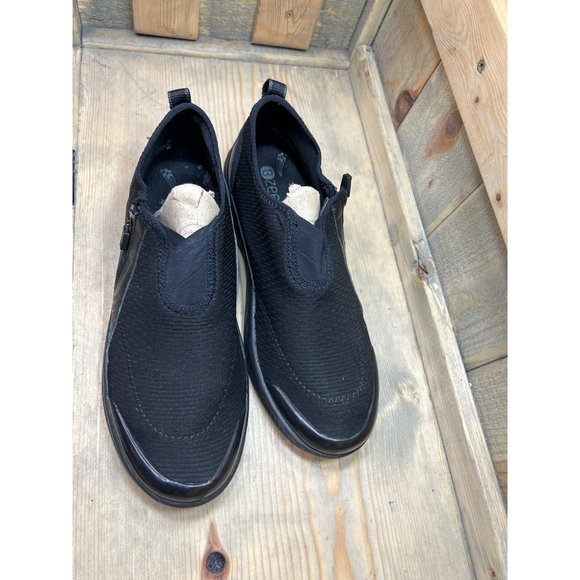 BZEES Nova Bootie Womens 9.5 Black Comfort Side Zip Cushioned Sneakers - Picture 3 of 8